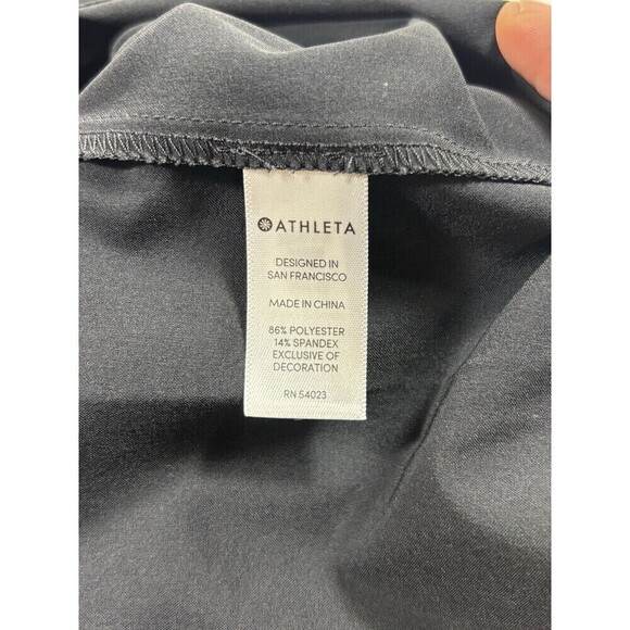 Athleta Initiative Sleeveless Dress Black Small High Neck Exposed Zipper - Picture 6 of 11